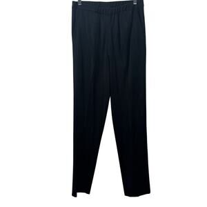 Ming Wang Black Knit Pull-On Tapered Pants - Size Small